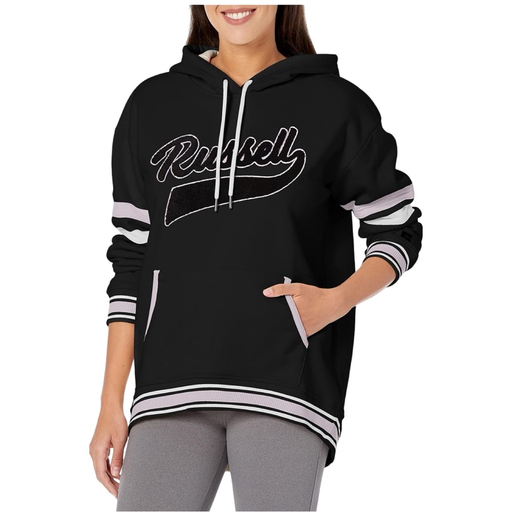 NWT Russell Athletic Graphic Logo Hooded Sweatshirt